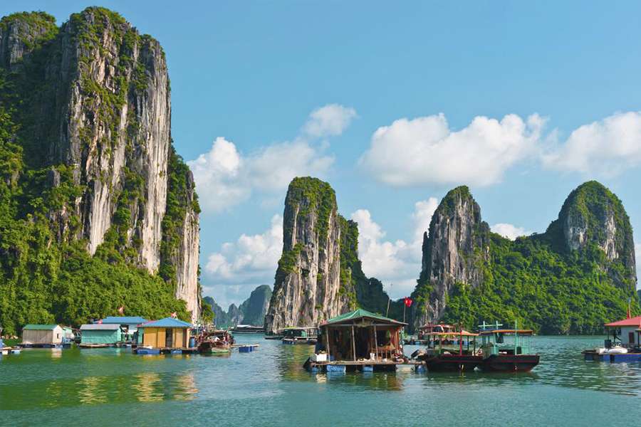 Floating Fishing Villages- Halong Bay shore excursions