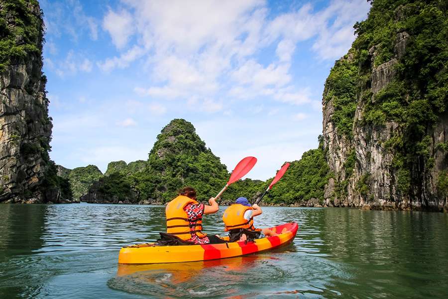 Kayaking Adventures- Halong Bay shore excursions