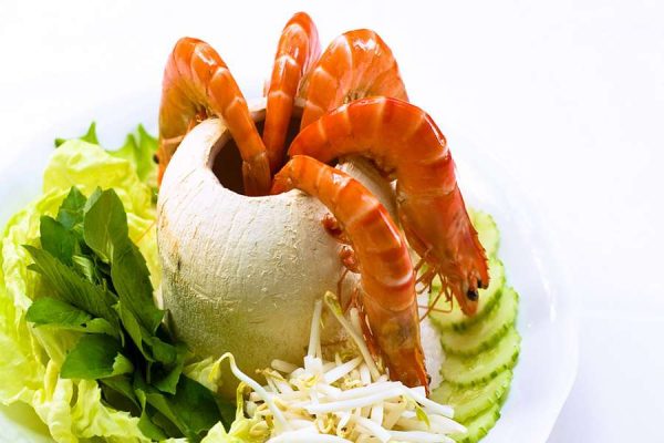 Tiger Prawn steamed in coconut water - Phu My shore excursions